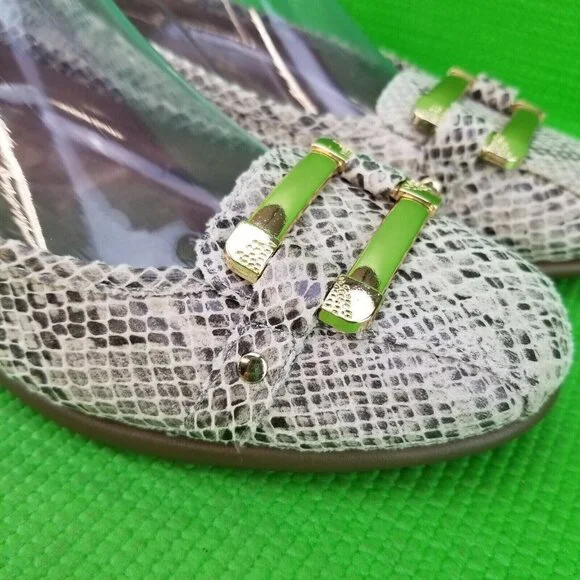 ✅Aerosoles Sherbet Faux Snake-Skin Ballet Flats Women's 9M Slip On Shoes - Picture 12 of 16